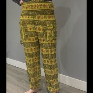 OHM Baggy Boho Pants with Cute Pockets In Front